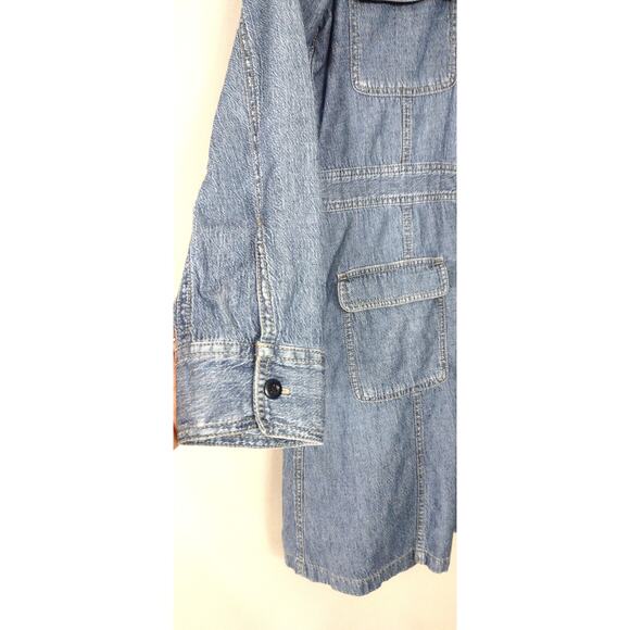 Madewell Chambray Blue Shirt Dress Size 2 - Picture 8 of 16